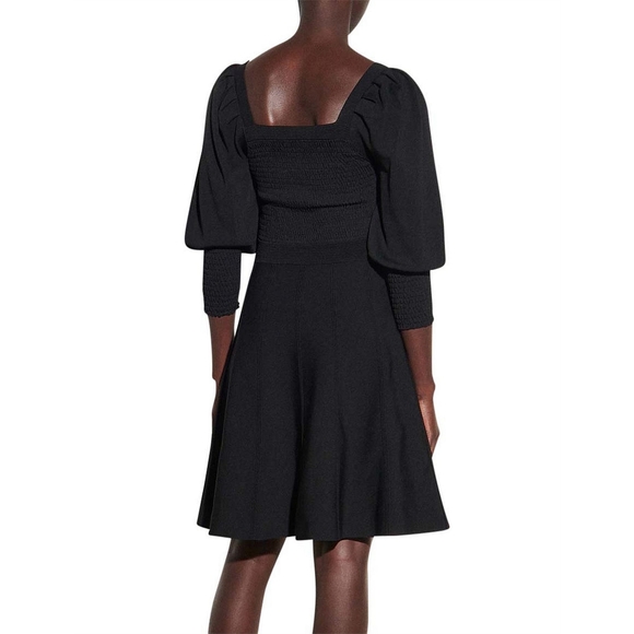 Sandro Black Puff Sleeve Dress - Picture 3 of 16